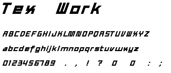 TEX WORK font